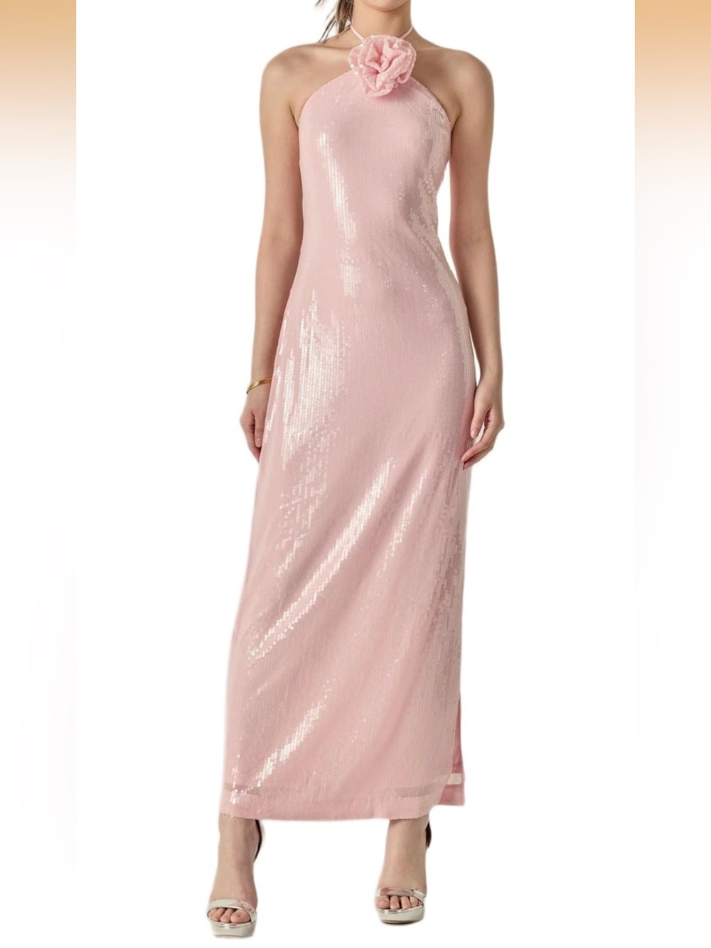 Endless Rose Women's Rose Haltered Sequins Maxi Dress - Anthropologie